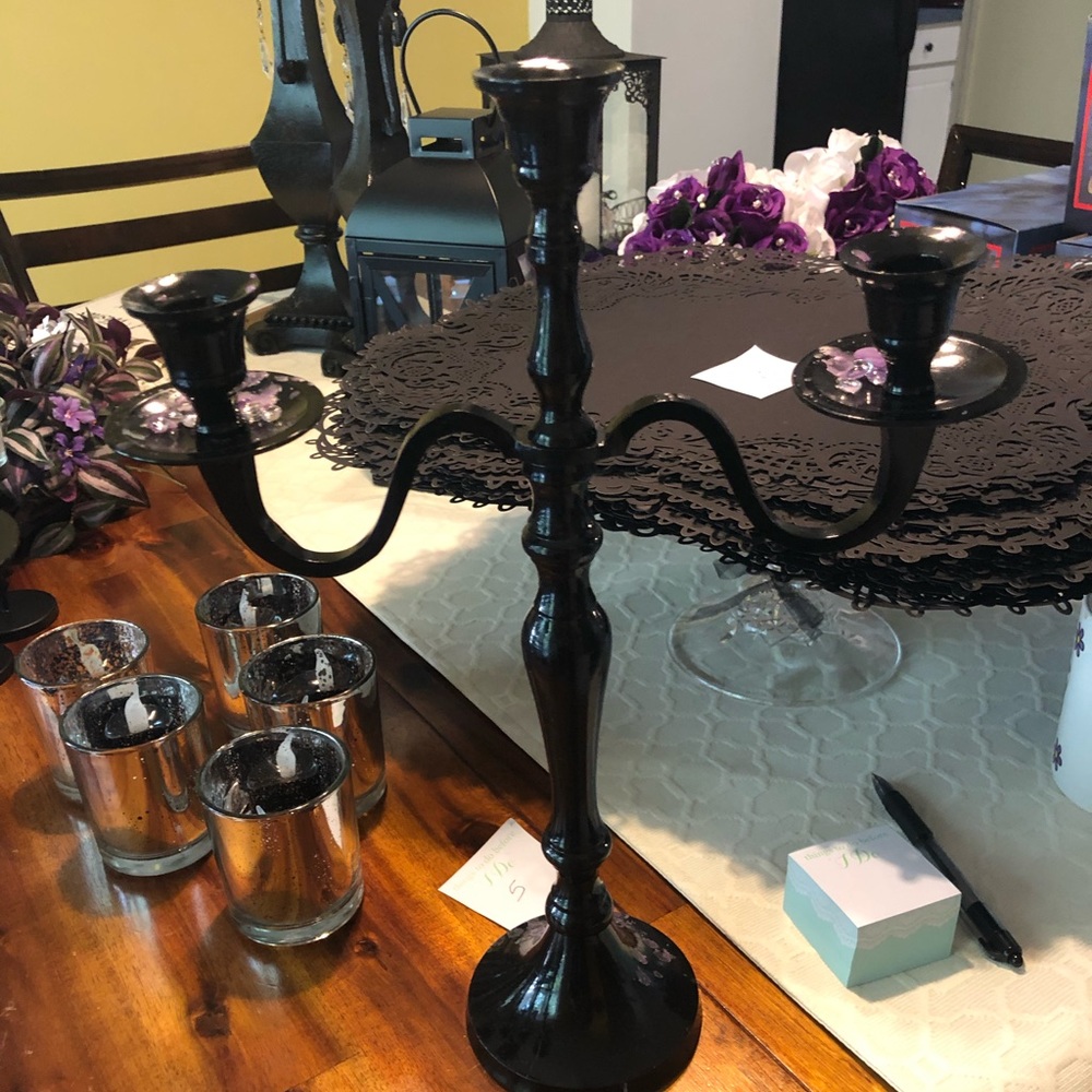 Black candelabras